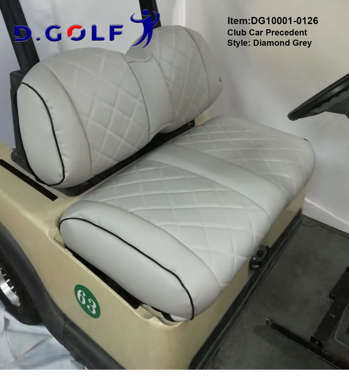 D GOLF Club Car Precedent Luxury Seat Cover Precedent Grey