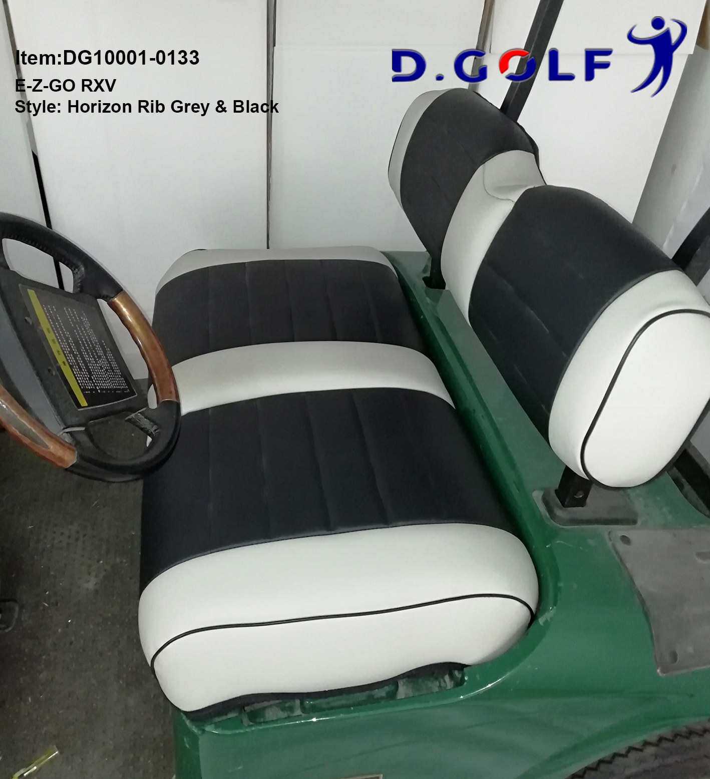 Club Car Precedent Luxury Seat Cover EZGO Grey & Black