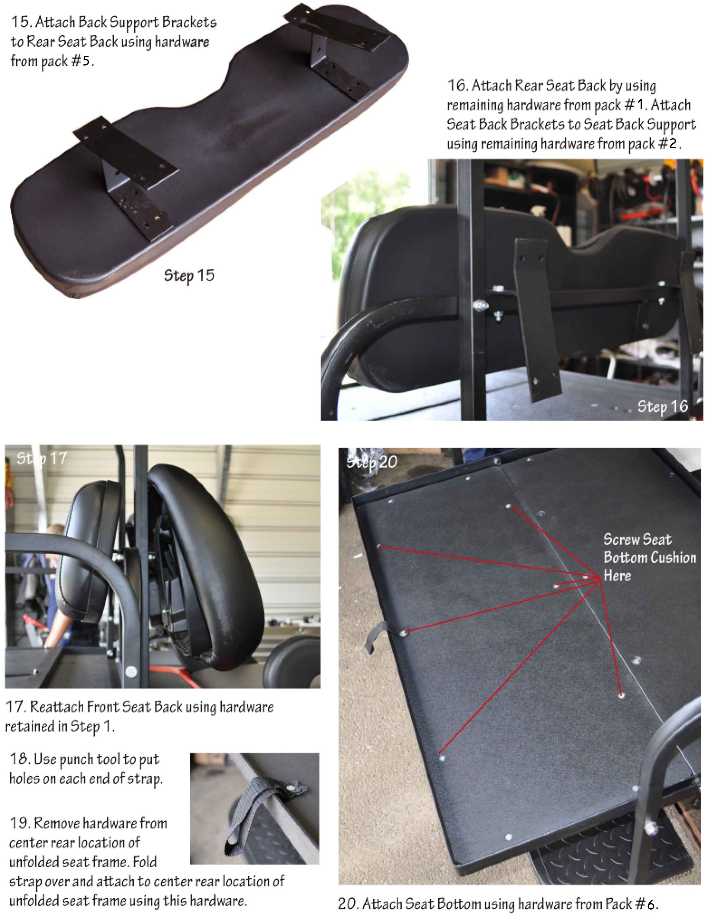 Club Car Precedent Seat Kits